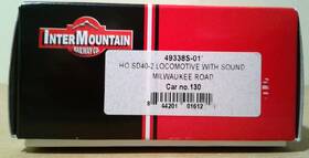 49338s-01 Intermountain Ho Scale Sd40-2 Milwaukee Road Milw #130 Dcc And Sound