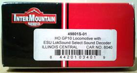 49801s-01 Intermountain Ho Scale Emd Gp10 Illinois Central Icg #8040 Dcc And Sound