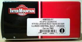 49803s-01 Intermountain Ho Scale Emd Gp10 Illinois Central Icg #7962 Dcc And Sound