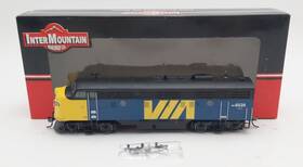 49986-05 Intermountain Ho Scale Via Emd Fp9 Diesel Locomotive #6526 Ex/box