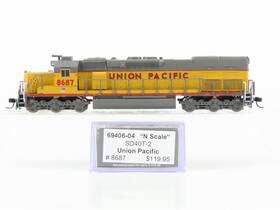 69406-04 Intermountain N Scale Up Union Pacific Sd40t-2 Diesel Locomotive #8687