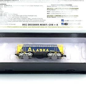 69766-02 Intermountain N-scale F7a Alaska Rr Locomotive 1503 Dcc Ln/box