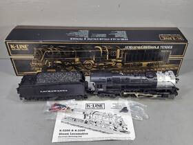 K3238-1152s K-line 040369920205 Lackawanna Steam Engine And Tender With Real Sounds In Box Read