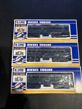 K-26021 K-line K-26022 O Gauge Rdc Budd 3-car Set Powered K-26023 And Dummy Cars