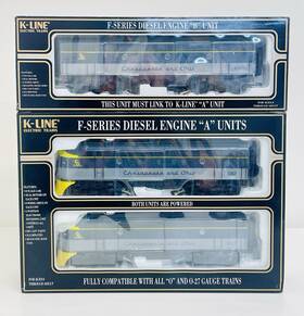 K2515ic K-line Chesapeake And Ohio F7 Aba Powered Diesel Locomotive Set