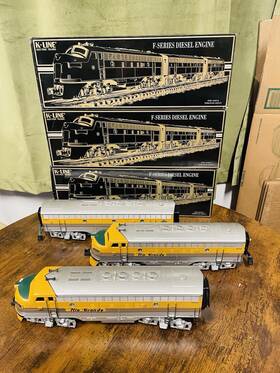 K2521-5651 K-line O Rio Grande F7 Aba Diesel Locomotive Set Ln/box