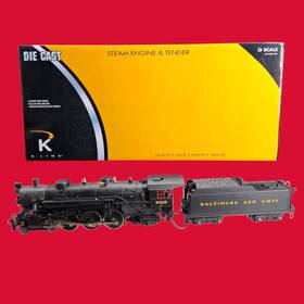K3310-5225w K-line K3338-0001w Die Cast B&o Pacific #5225 And Tender K3310-5225w K-line K3338-0001w Die Cast B&o Pacific #5225 And Tender
