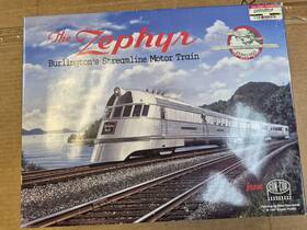 Kato 001-8731 Con Cor N Scale Burlington Pioneer Zephyr 3 Car Powered Set Pre Owned