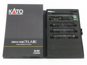 10-1727 Kato N Scale Jr Kyushu Inch Sl Hitoyoshi 2-6-0 Steam Passenger Train Set