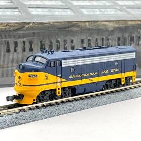 106-0007 Kato N Scale Chesapeake Ohio Emd F7a Diesel Locomotive C&o 7040 Standard Dc