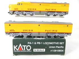 106-0804 Kato N Scale Up Union Pacific Alco Pa-1 And Pb-1 Diesel Locomotive Set