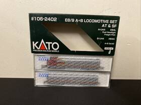 106-2402 Kato N Scale Santa Fe Atsf E8 Diesel Locomotive Set A B Units 84l 84a