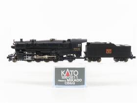 126-0211a Kato N Scale Cb&q Burlington Route 2-8-2 Heavy Mikado Steam #5502