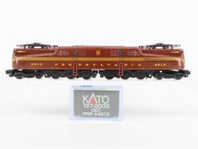 137-2003 Kato N Scale Prr Inch Tuscan Red 5-stripe Gg1 Electric #4913 - Dcc Ready
