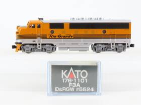 176-1101 Kato N Scale D&rgw Rio Grande Emd F3a Diesel #5524 - Dcc Ready