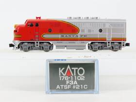176-1102 Kato N Scale Atsf Santa Fe Emd F3a Diesel #21c - Dcc Ready