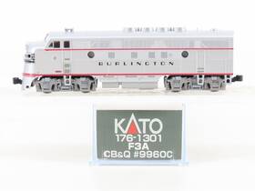 176-1301 Kato N Scale Cbq Burlington F3a Diesel Locomotive #99600