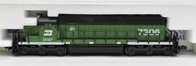 176-20j Kato N-scale #7306 Burlington Northern Emd Sd40 White Face Locomotive