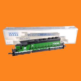 176-20k Kato N Burlington Northern Emd Sd40 White Face Bn #7309 Tested Working
