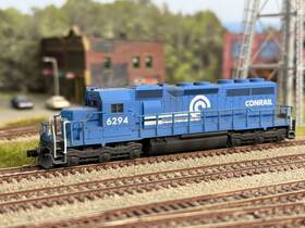 176-20r Kato Custom-painted Detailed Weathered N-scale Conrail Sd40 With Esu Loksound Iob