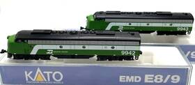 176-268 Kato 176-267 N E8/9 Aa Set Burlington Northern Bn # 9942 9943