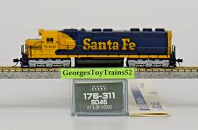 Kato 176-311 N 1 160 #5300 Atsf Santa Fe Emd Sd45 Diesel Loco Dc Oper Lnib