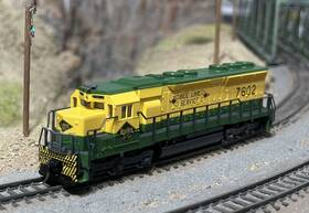 176-3115 Kato N Scale Sd45 Reading #7602 Mtl Couplers