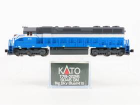 176-3126 Kato N Scale Gn Great Northern Inch Big Sky Blue Emd Sd45 Diesel #419 176-3126 Kato N Scale Gn Great Northern Inch Big Sky Blue Emd Sd45 Diesel #419
