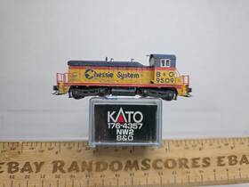 Kato 176-4357 N Scale Weathered B&o 9509 Nw2 Diesel Switcher Chessie Ex/box