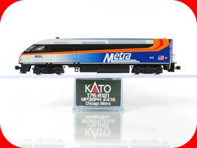 176-6121 Kato 36ph N Scale Chicago Metra Emd M36ph Locomotive #416 - Dcc Rdy