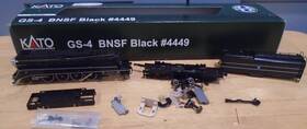 126-0312 Kato 949727667072 #126-0312 N Scale Gs-4 Bnsf Black #4449 Good For Parts