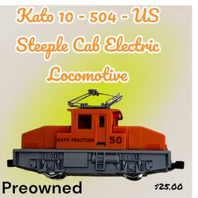 10-504-us Kato 949727683461 N Steeple Cab Electric Locomotive Pocket Line Series Dc