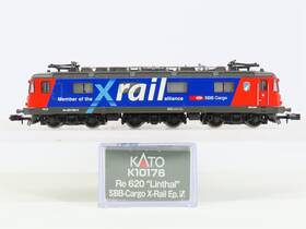K10176 Kato N Scale Sbb Cargo X-rail Re620 Inch Linthal Electric #088-5 - Dcc Ready