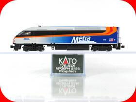 176-6121 Kato M36ph N Scale Chicago Metra Emd Locomotive #416 - Dcc Rdy
