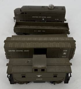 Kf-110 Kusan-auburn #kf-110 Inch O Gauge U.s. Army Train Set Circa 1957 Not Complete Good Cond Kf-110 Kusan-auburn #kf-110 Inch O Gauge U.s. Army Train Set Circa 1957 Not Complete Good Cond