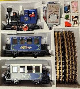 Lgb 011525725459 Lehmann 72545 Blue The Christmas Train G-scale With Original Box Rare