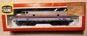 08875 Life-like Ho Amtrak Emd F-7 Diesel Locomotive Nice Boxed 1970s Clean