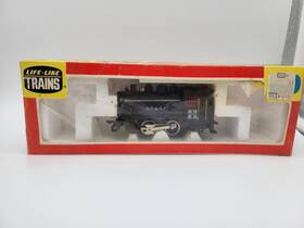 33879 Life-like Ho Scale Model R.r. Steam Locomotive A.t. And S.f. Small/black Brb - Untested