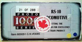 600051 Life Like Ho Scale Proto 1000 Alco Rs10 Canadian National Cn #3085
