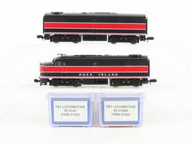 7425 Life-like N Scale Ri Rock Island Fa1/fb1 Diesel Locomotive Set