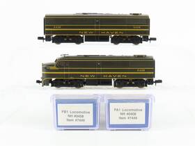 7449 Life-like N Scale Nh New Haven Fa1/fb1 Diesel Locomotive Set