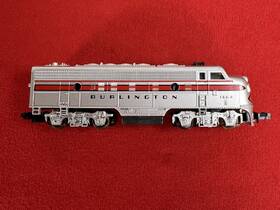 7741 Life-like N Scale Bn Burlington Northern F7 Diesel Locomotive #166a -tested