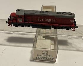 Sd-45 Life-like S779b Trains Burlington Locomotive 549 N Gauge