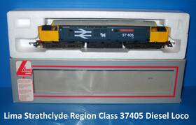 204812a6 Lima #204812a6 Class 37405 Br Blue Strathclyde Region Diesel Locomotive Oo/1 76