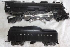 2046w Lionel 023922620552 736 Postwar Hudson O Scale Steam Locomotive And Tender
