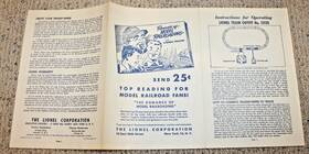 1513s-10 Lionel 1513s Postwar #1513s Train Outfit Instruction Sheet #1513s-10 4-54 Nice