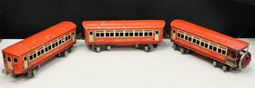 1691-1690 Lionel 1930s Prewar O-gauge Red Passenger Car Set 3 Cars 1691x1 And 1690 X2 1691-1690 Lionel 1930s Prewar O-gauge Red Passenger Car Set 3 Cars 1691x1 And 1690 X2