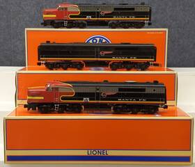 1933640 Lionel O Santa Fe Legacy Black Bonnet Pa Alco A-b-a Set #55 Ex/box