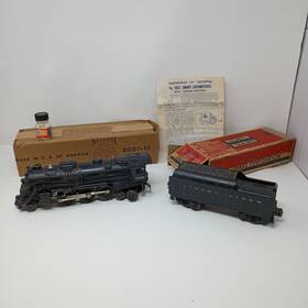 1130t Lionel 2037-13 2037 Steam Locomotive And Tender Smoke Pellets Magnetraction Postwar