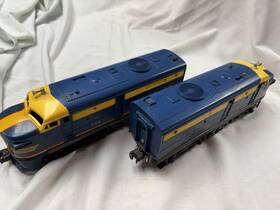 204p Lionel #204 Santa Fe Aa Alco Diesel Loco Set In Exceptionally Good Condition
